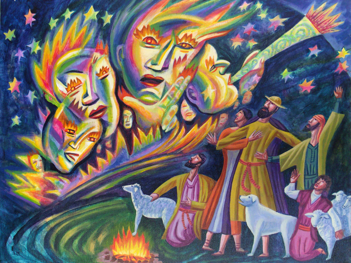 angels appear to shepherds