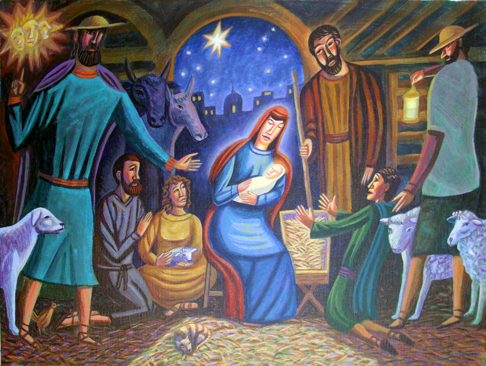 christmas shepherds mary jesus joseph manger
