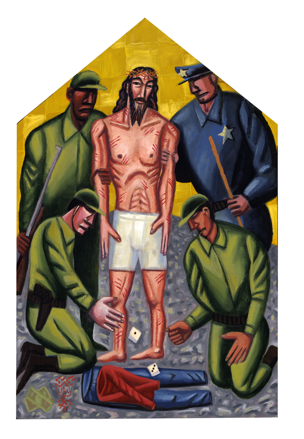Jesus is stripped of his clothes soldiers gamble