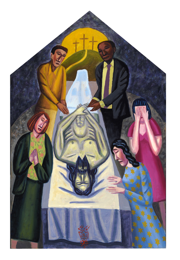 jesus is laid in the tomb entombment