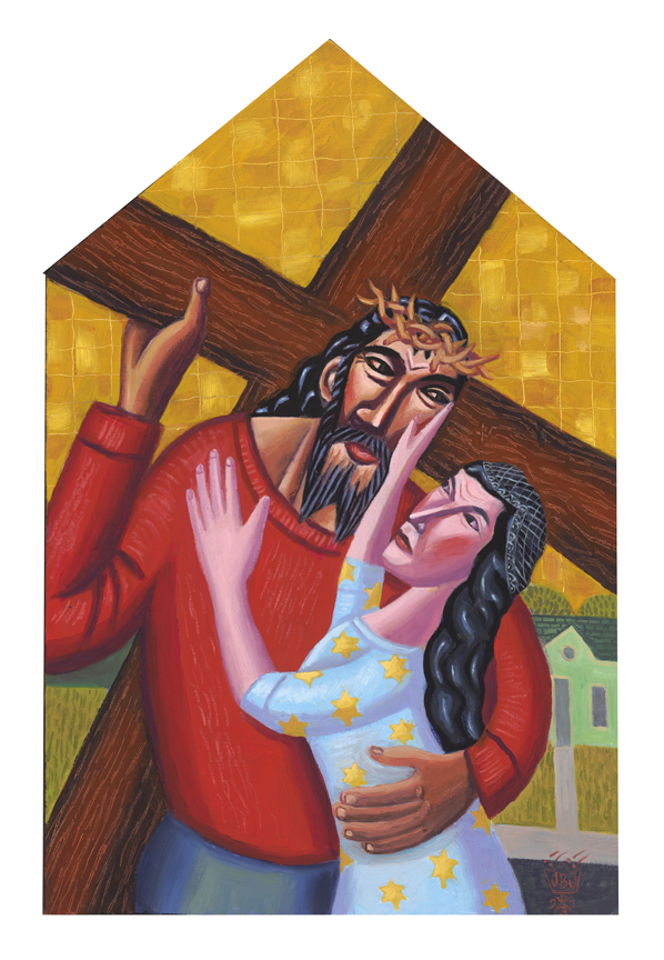 jesus meets his mother mary